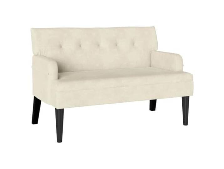 vidaXL Chesterfield Bank Crème 112 x 65,5 x 75 cm Fluweel