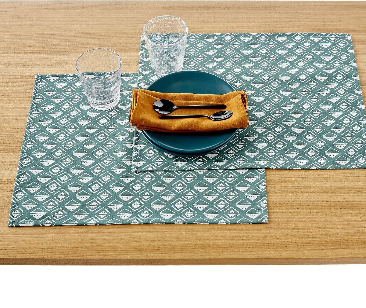 LA REDOUTE INTERIEURS Lot de 2 sets de table imprimés anti-taches Lodge