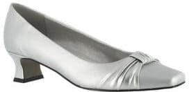 Women's Waive Pump by Easy Street® in Silver Satin (Size 12 M)