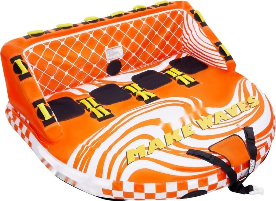Tube Set für Boote - Towable Sofa Fun-Tube - 1-4 Personen Bootszubehör mit Schleppschlauch - Wassersport & Freizeit