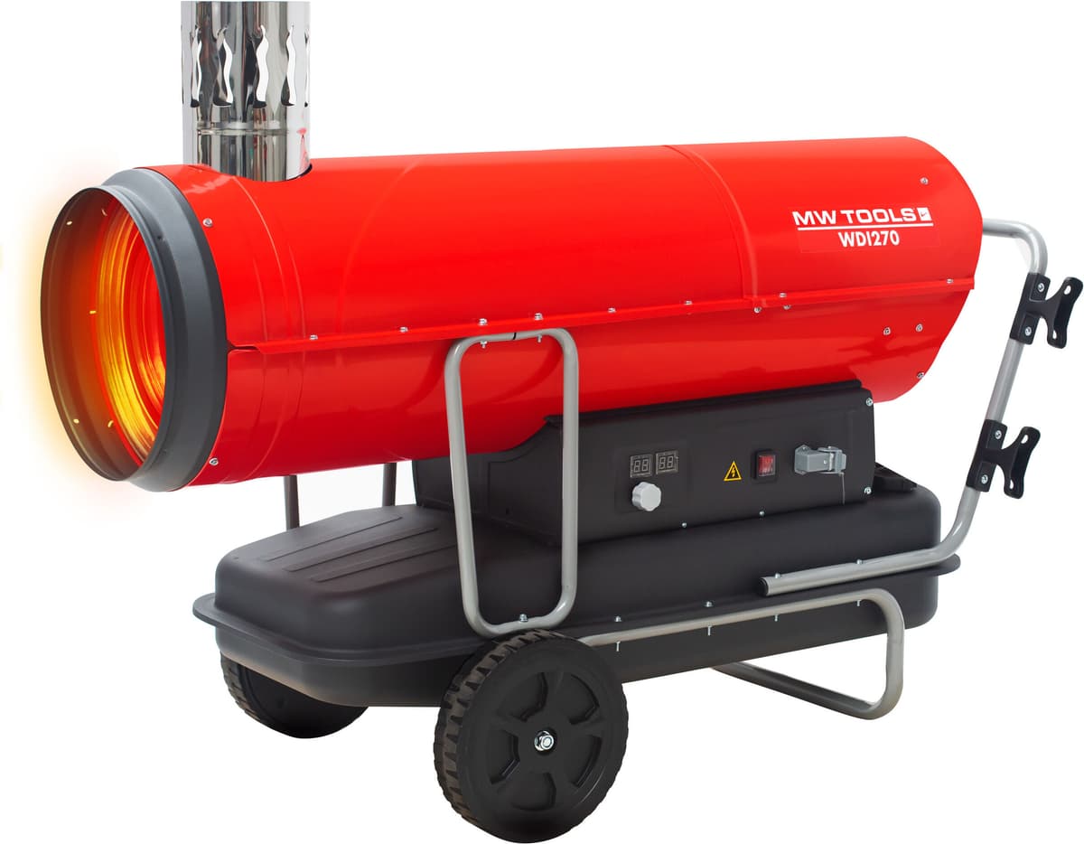 Chauffage diesel indirect 80 kW avec pompe Danfoss et évacuation des fumées MW Tools WDI270