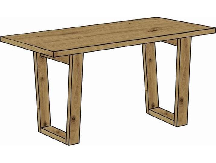 Schreibtisch MÄUSBACHER Frame , braun (asteiche), B:140cm H:77cm T:70cm, Tische, Schreibtisch
