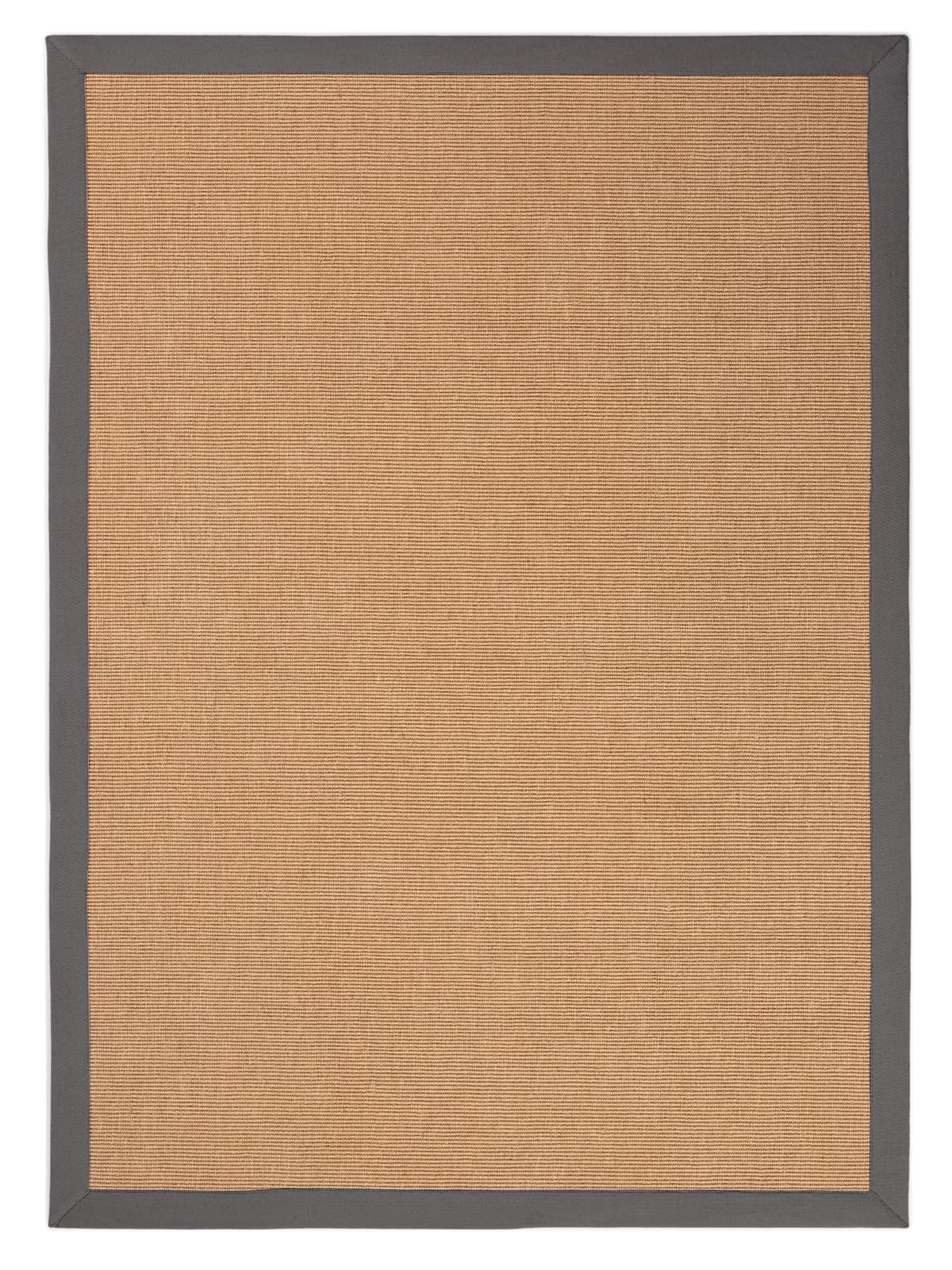 Sisalteppich CARPETFINE "Sisal , auch als Läufer erhältlich", grau, B:240cm H:5mm L:340cm, Sisal, Teppiche, Sisalteppich, mit farbiger Bordüre, Anti Rutsch Rückseite, viele Grössen, Wohnzimmer grau B : 240cm 1 Stk., 5mm, L: 340cm