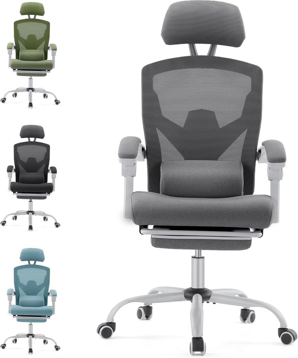 Ergonomische Bureaustoel voor Volwassenen en Kinderen - Gaming Draaistoel met 360 graden draaifunctie en zwenkwielen