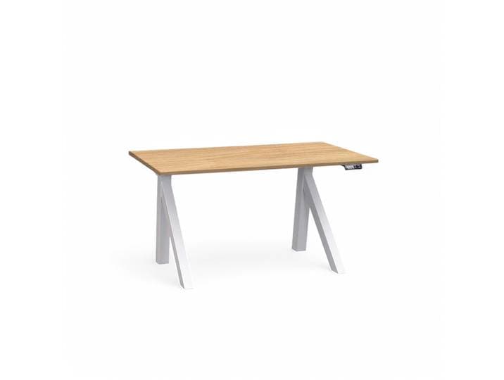 Ergonomischer Elektrisch höhenverstellbarer Schreibtisch Tradingzone Design Lift 120x70 cm, Nussbaum/Weiss, Neu, Tisch - ideal fürs Homeoffice oder Büro