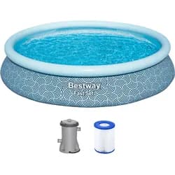 Fast Set™ Aufstellpool Set mit Filterpumpe Ø 457 x 84 cm, Grafisches Liniendesig...
