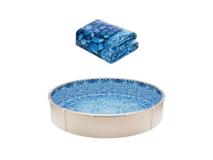 VEVOR Revêtement de Piscine Ronde\, 914x147 cm\, Doublure Durable de Style Chevauchement Vinyle Calibre Standard\, Résiste à l'usure\, Rétention d'eau\, pour Piscines Hors Sol à Parois de Hauteur 137 cm