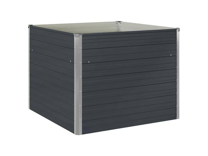 vidaXL Hochbeet Anthrazit 100/100/77 Cm Verzinkter Stahl, Metall, Quadratisch, 100x77x100 cm, Gartenzubehör, Hochbeete