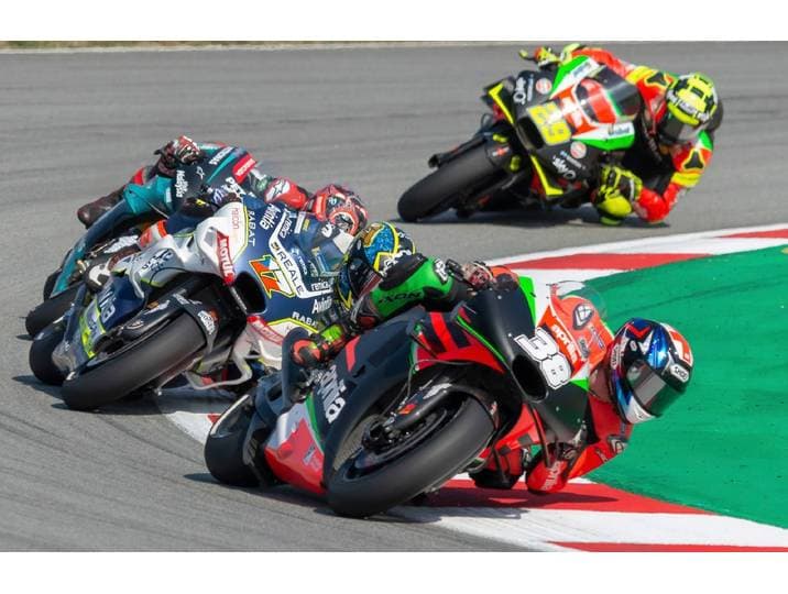 Fototapete PAPERMOON BARCELONA MOTOGP-BRADLEY SMITH 500 CMÃ‚³ MOTORRAD WM XXL , bunt, B:4m L:2,6m, Vlies, Tapeten, Fototapete