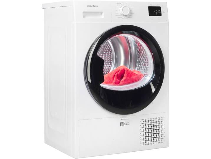 PRIVILEG Wärmepumpentrockner PD 7D WMB , Energieeffizienz: D, weiß, B:59,8cm H:84,6cm T:54,5cm, Trockner, Knitterschutz – verhindert die Bildung von Knitterfalten, Wärmepumpentrockner