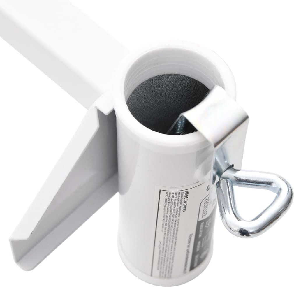 vidaXL Pince à parasol pour balcon blanc 38 mm acier