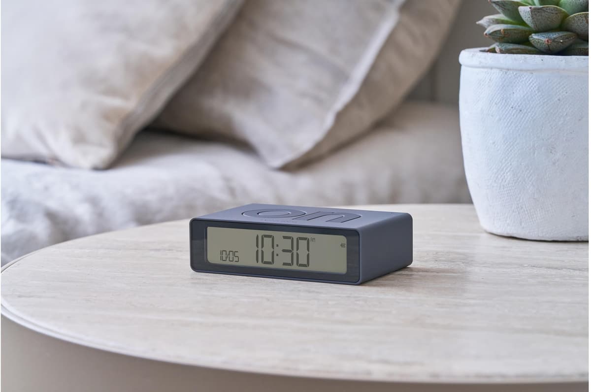Wecker LEXON "Flip Mini", grau (anthrazit), Wecker, Wecker anthrazit Einheitsgröße