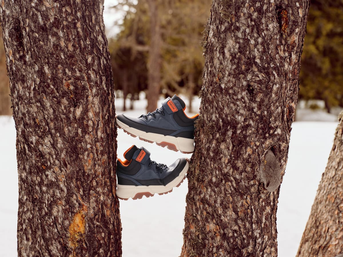 Winterboots GEOX "J FLEXYPER PLUS BOY ABX", Jungen, Gr. 37, wärmend, blau (navy, schwarz), Lederimitat, Textil, Schuhe Winterboots, Sneaker mit Geox Spezial Membrane, Grössenschablone zum Download navy, schwarz 37, wärmend