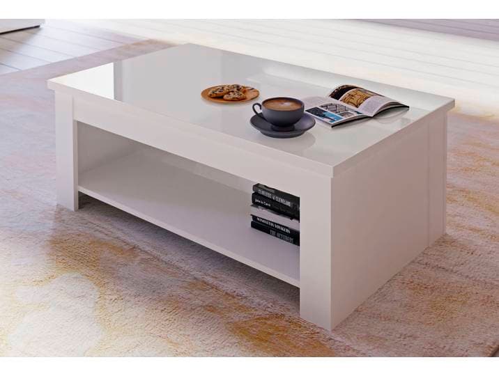 Couchtisch FORTE, weiß, B:110cm H:44,4cm T:65cm, Tische, Couchtisch, Breite 110 cm