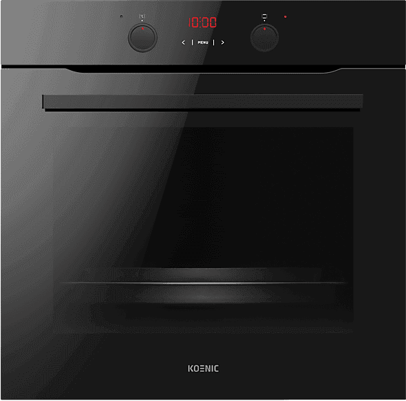 Horno - KOENIC KBO 341 B A, Multifunción, Hidrolítica, 77 l, Anchura 59.5 cm, Función Descongelación, Negro