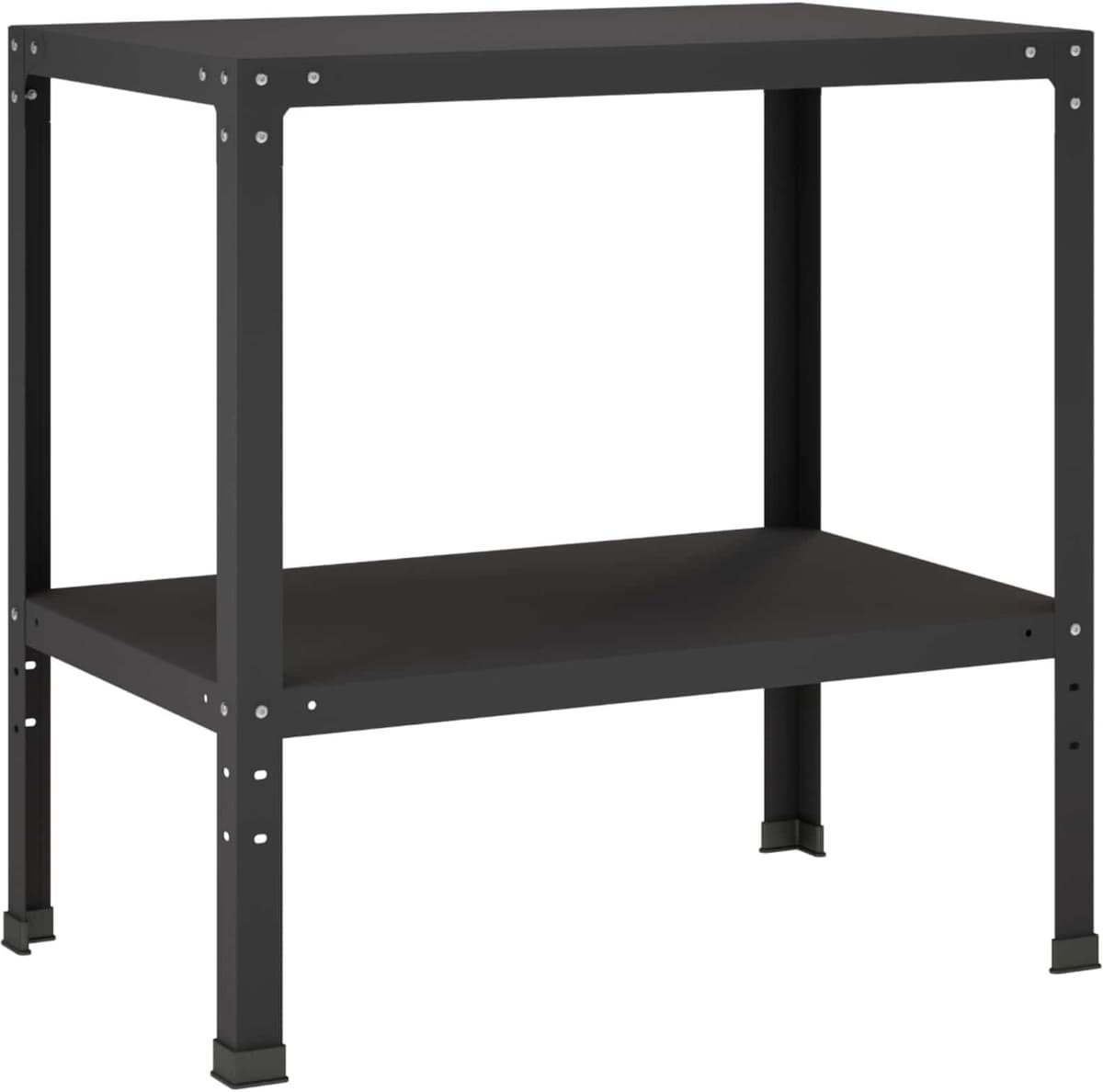 vidaXL Table de rempotage 100 x 50 x 80 cm Acier enduit de poudre Noir