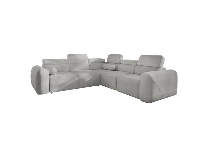 Mirjan24 Eckschlafsofa Volare Iii, Seite: Rechts, Hellgrau, Ottomane rechts,L-Form, 273x272 cm, Wohnzimmer, Sofas & Couches, Wohnlandschaften, Ecksofas