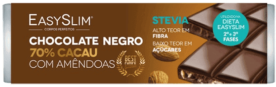 Easyslim Chocolat Negro 70% Cacau Amêndoa 30g