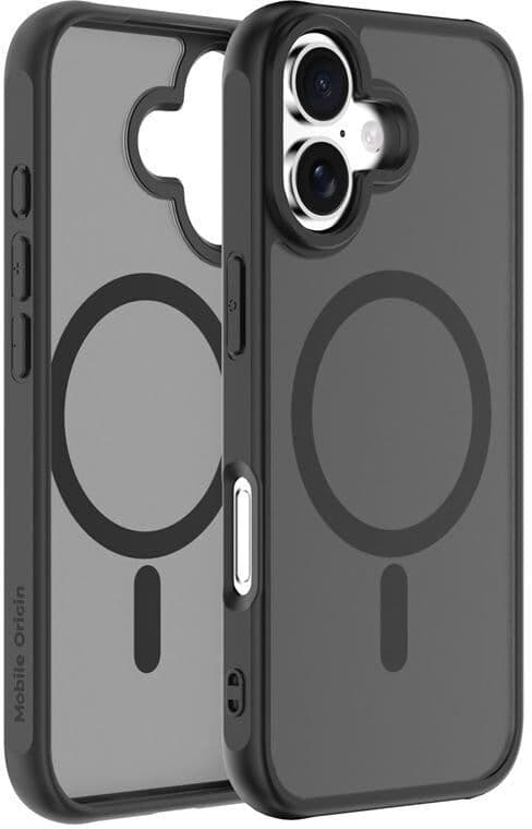 Mobile Origin iPhone 17 Hybrid Mobil Cover - MagSafe Kompatibel - Mat Sort