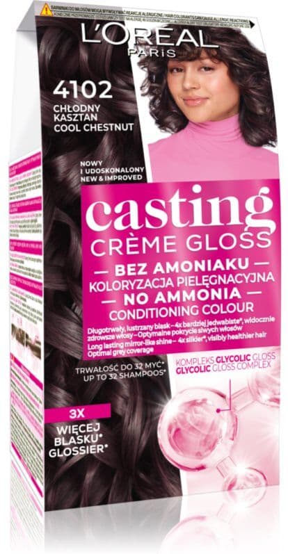 L’Oréal Paris Casting Creme Gloss Hårfarve Skygge 4102 Cool Chestnut 1 stk.