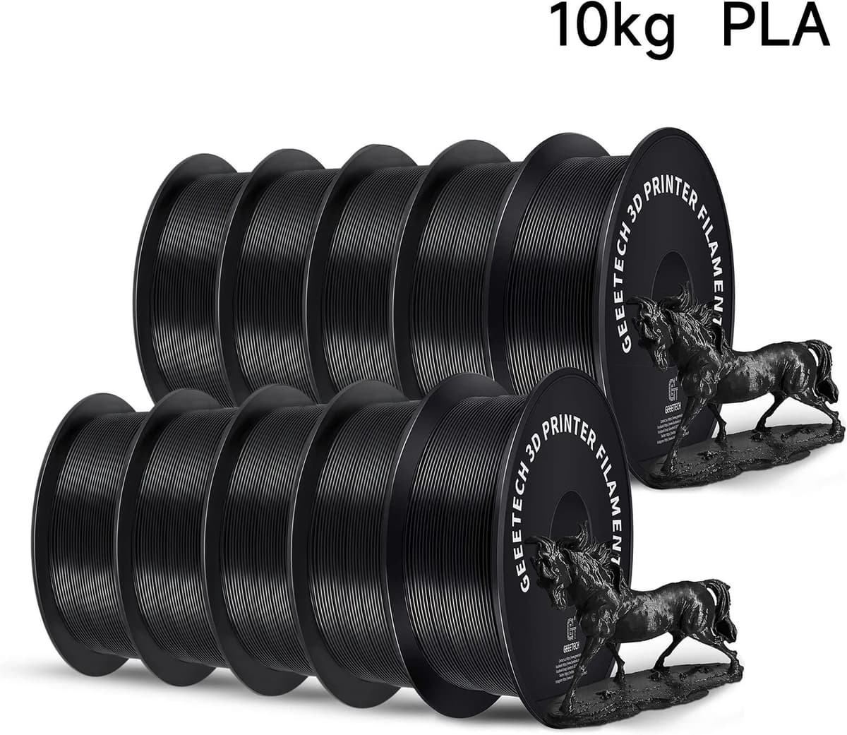 GEEETECH 10Kg In One Box Matte/PETG/Silk PLA/TPU/ABS 3D PLA Filament 1.75mm Spool Wire For 3D Printer Material,Safety