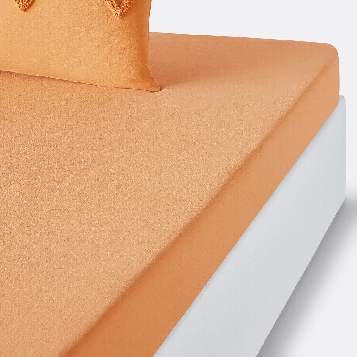 LA REDOUTE INTERIEURS Drap housse en coton pour matelas épais, Assa ocre