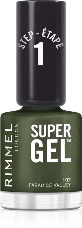 Rimmel Super Gel gel nail polish without UV/LED sealing shade 102 Paradise Valley 12 ml