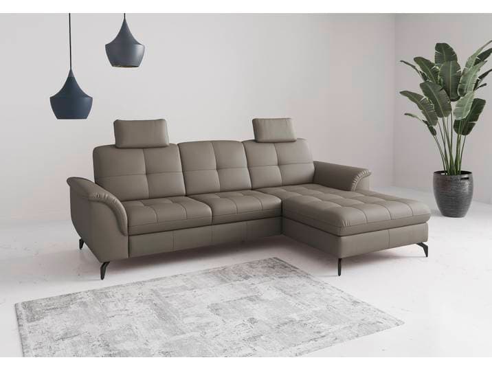 Ecksofa SIT & MORE Zora , braun (delphine), B:262cm H:92cm T:164cm, Sofas, Ecksofa
