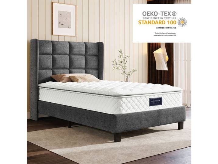 Matelas 90x200 Ferme H3- Ressorts Ensachés 25 cm Epaisseur Mousse Froide 7 Zones Mousse Froide Matelas pour Adulte et Enfant