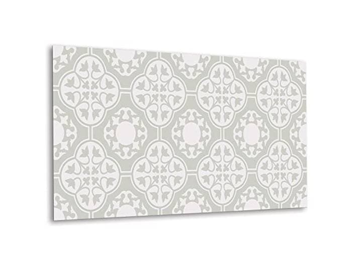 Decormat Selbstklebende Vinyl Spritzschutz 100x50cm Deko Aufkleber Bodenbeläge PVC für die Küche zum Badezimmer Wandaufkleber Selbstklebende Tapete - Blumen-Verzierung