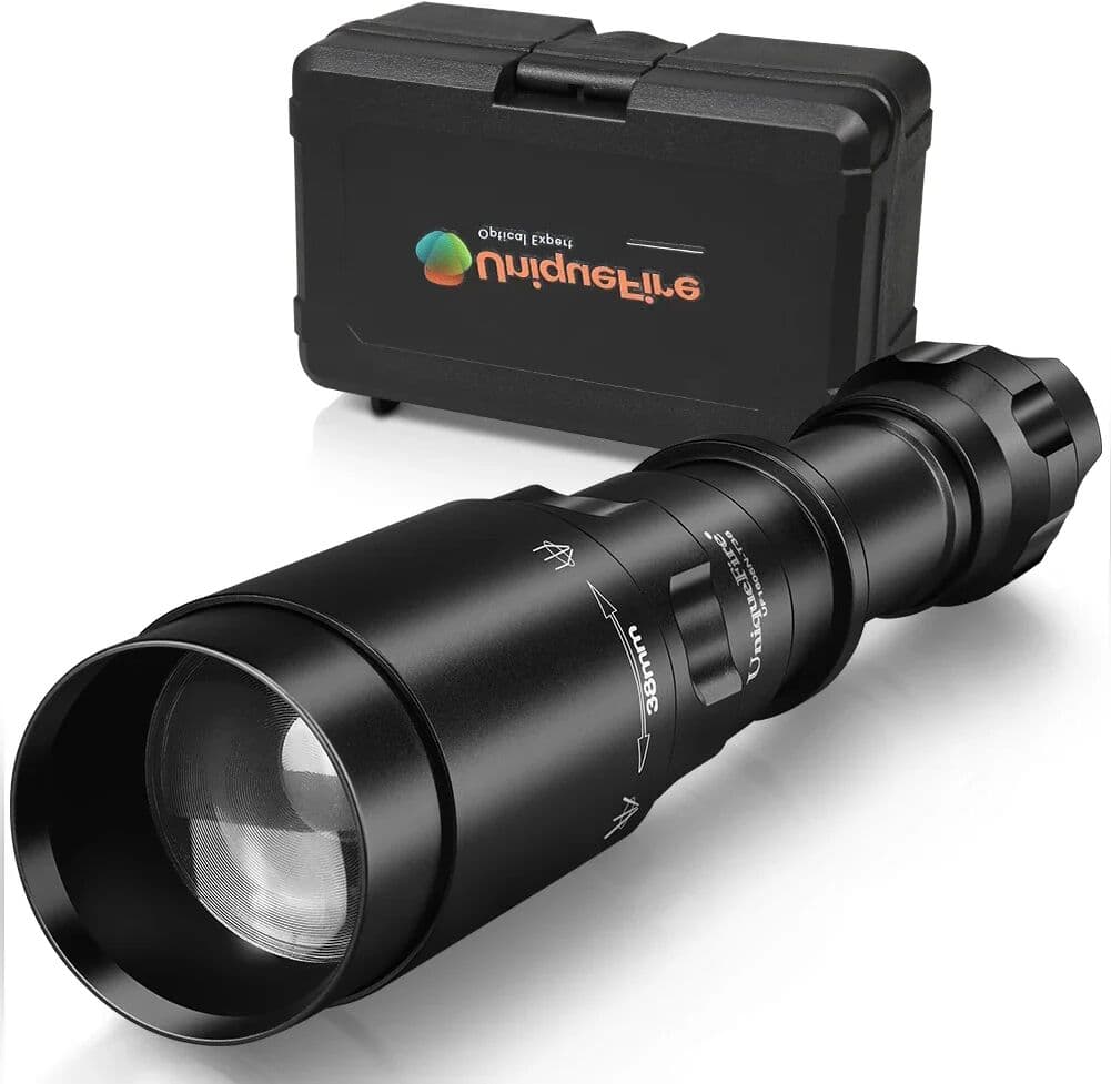 UniqueFire 1605 T38 Fresnel Lens Vcsel940 850nm IR LED Flashlight Dimmer Swtich USB C Rechargeable 18650 Torch Max.1500 Meters