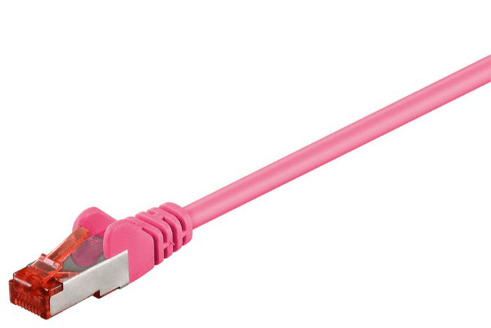MicroConnect Cat6 F/utp Nettverkskabel 0,25m, Rosa, 1 Stykk, Sen-B-Ftp60025pi Rosa