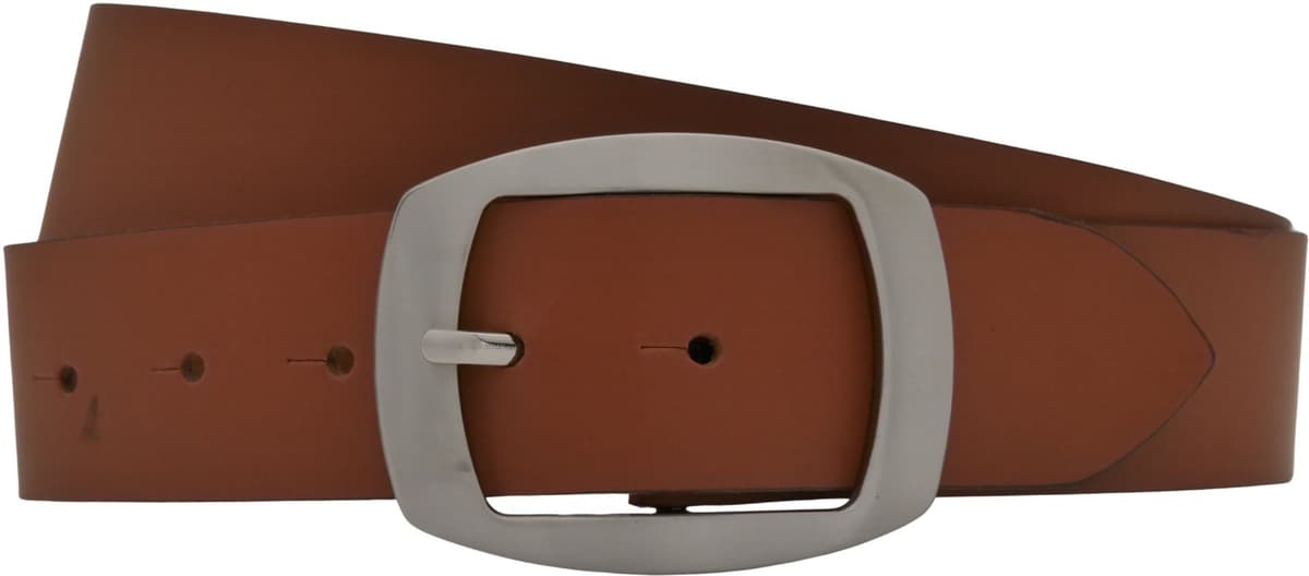 Ledergürtel ANNAMATONI "AnnaMatoni Damen Ledergürtel Basic Gürtel 3cm breit echt Leder", Damen, Gr. TW115 - 130cm Gesamtlänge, braun (cognac 640), 100% Leder, Gürtel Ledergürtel