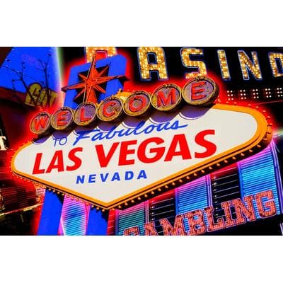 Fototapete PAPERMOON "Las Vegas", bunt, B:4m L:2,6m, Vlies, Tapeten