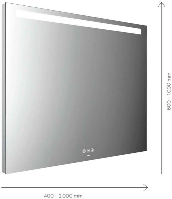 Emco Mi 210+ LED-Lichtspiegel 103190007000300 1900 x 700 mm, mit horizontalem Lichtausschnitt oben 35mm