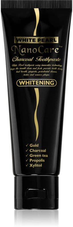 White Pearl NanoCare Whitening οδοντόκρεμα με ενεργό άνθρακα και νανοσωματίδια χρυσού 100 γρ