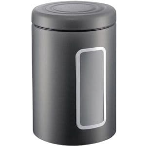 Wesco Vorratsdose Classic Line, aus Metall, 2 Liter, mit Sichtfenster, graphit matt, luftdicht