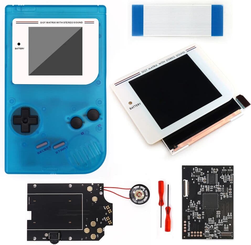 NONE HISPEEDIDO 3.1'' Laminated HD IPS Screen For GB DMG Fully Laminated Larger Display OSD FRM Mod Kit+ Shell For Game Boy DMG-01