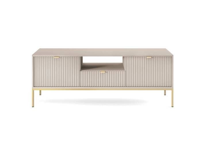 TV-LOWBOARD Vellore Greige / Gold 154 cm