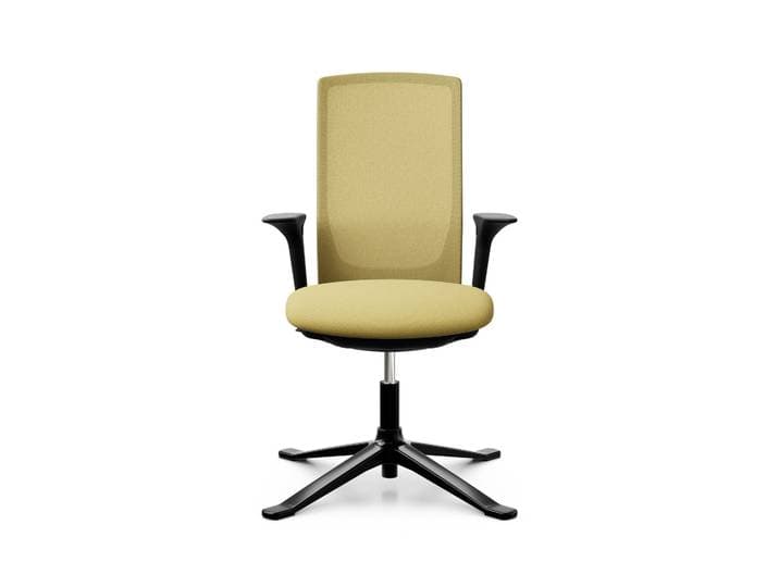 Konferenzstuhl HAG Futu Mesh Communication 1102-S mit 2D Armlehnen, Gelb, Neu - Ergonomisch & Höhenverstellbar