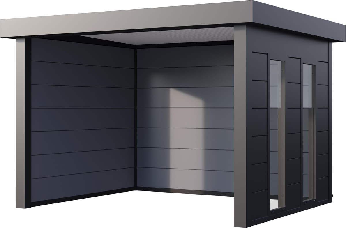 Pavillon Singolo 3630 inkl. Fenster 388 x 328 cm granitgrau