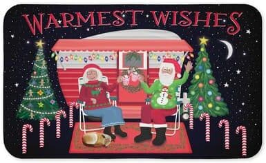 "Stupell Warmest Wishes Christmas Camper Printed Anti-Fatigue Floor Mat, design by Darlene Seale, 30""x18"""