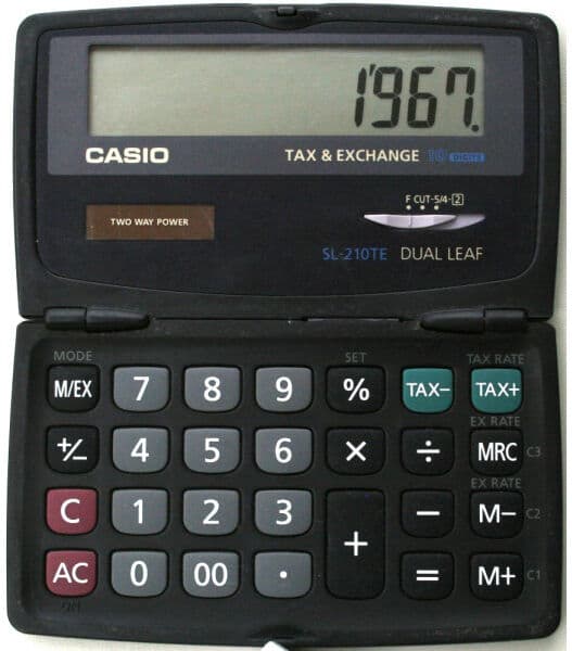 Casio Sl210 Te Lommeregner
