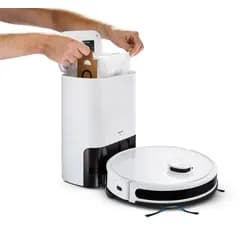 MEDION MD 11415 X20 Laser Saugroboter mit Absaugstation, weiß/schwarz