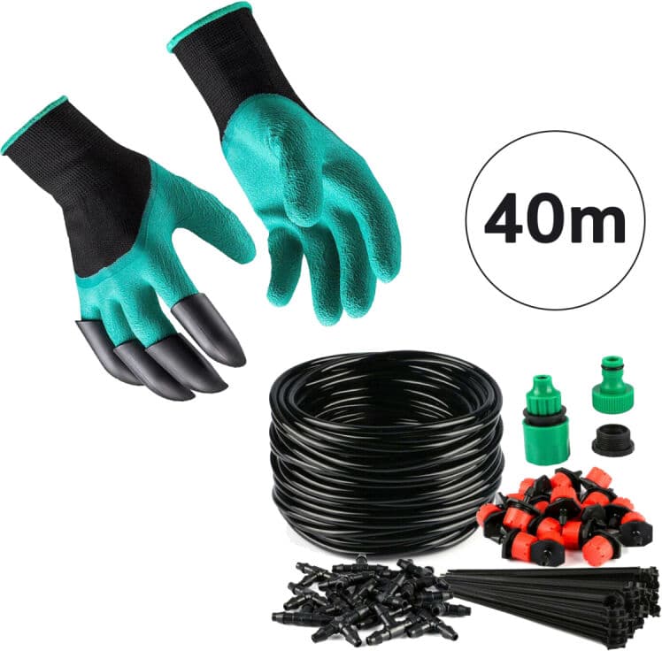 MXM Set irigare 40m + manusi de gradina