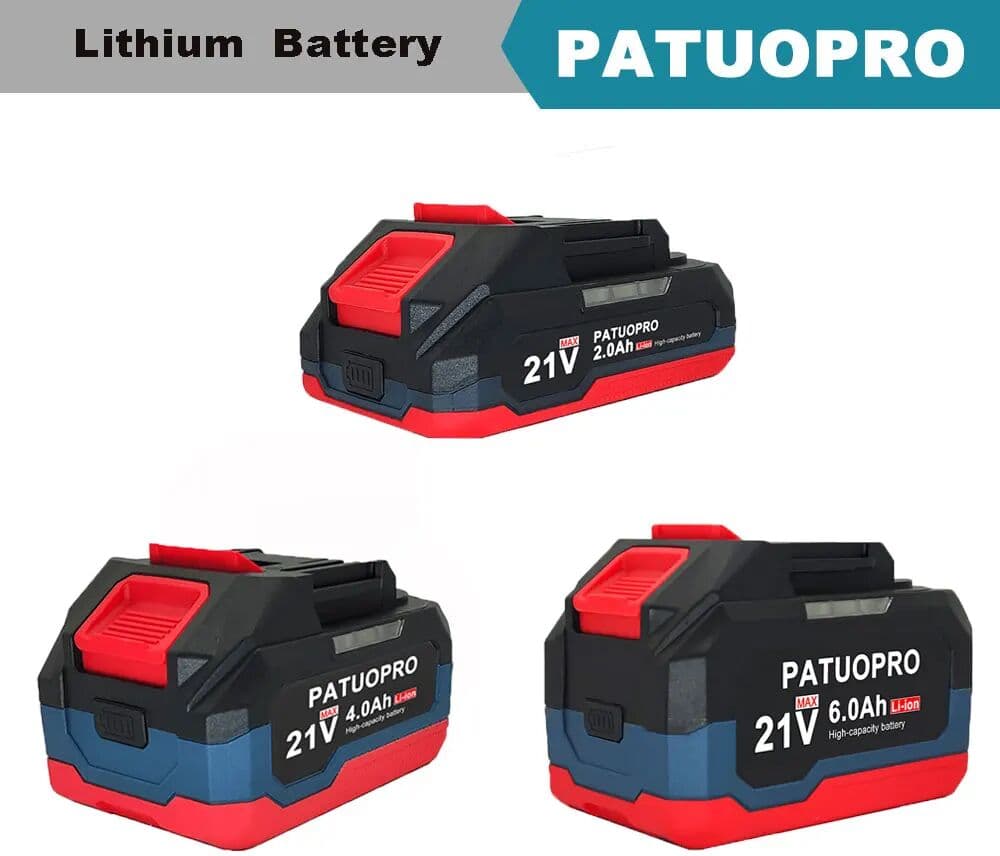 PATUOPRO 18-21V 2.0 4.0 6.0Ah Rechargeable Lithium Battery For Makita 18V Cordless Electric Drill Wrench Saw Screwdriver Grinder