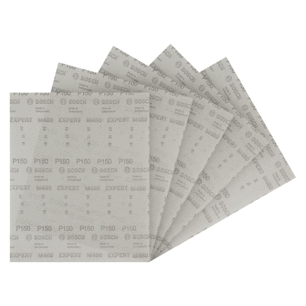 Bosch Professional Zubehör EXPERT M480 Schleifnetz, 230 x 280 mm, K150, 5 Stk (150) (2608902506)