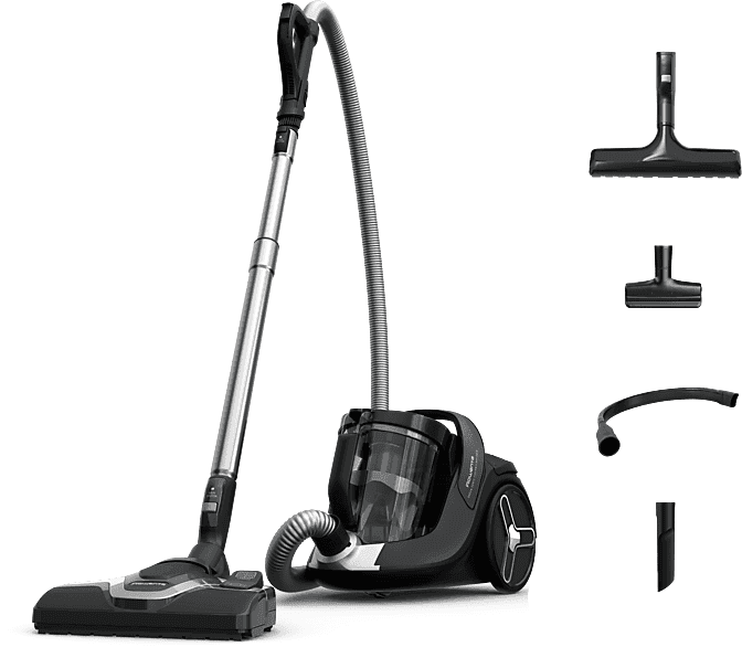 Aspirador sin bolsa - Rowenta Green Force Cyclonic Effitech+ RO7C71, 900W, 2.5 L, Filtración HEPA, Radio Acción 9 m, 66 dB(A), Kit hogar y coche, Azul