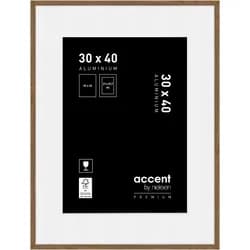 Nielsen Bilderrahmen Accent Premium mit Passepartout 30 x 40 / Nussbaum
