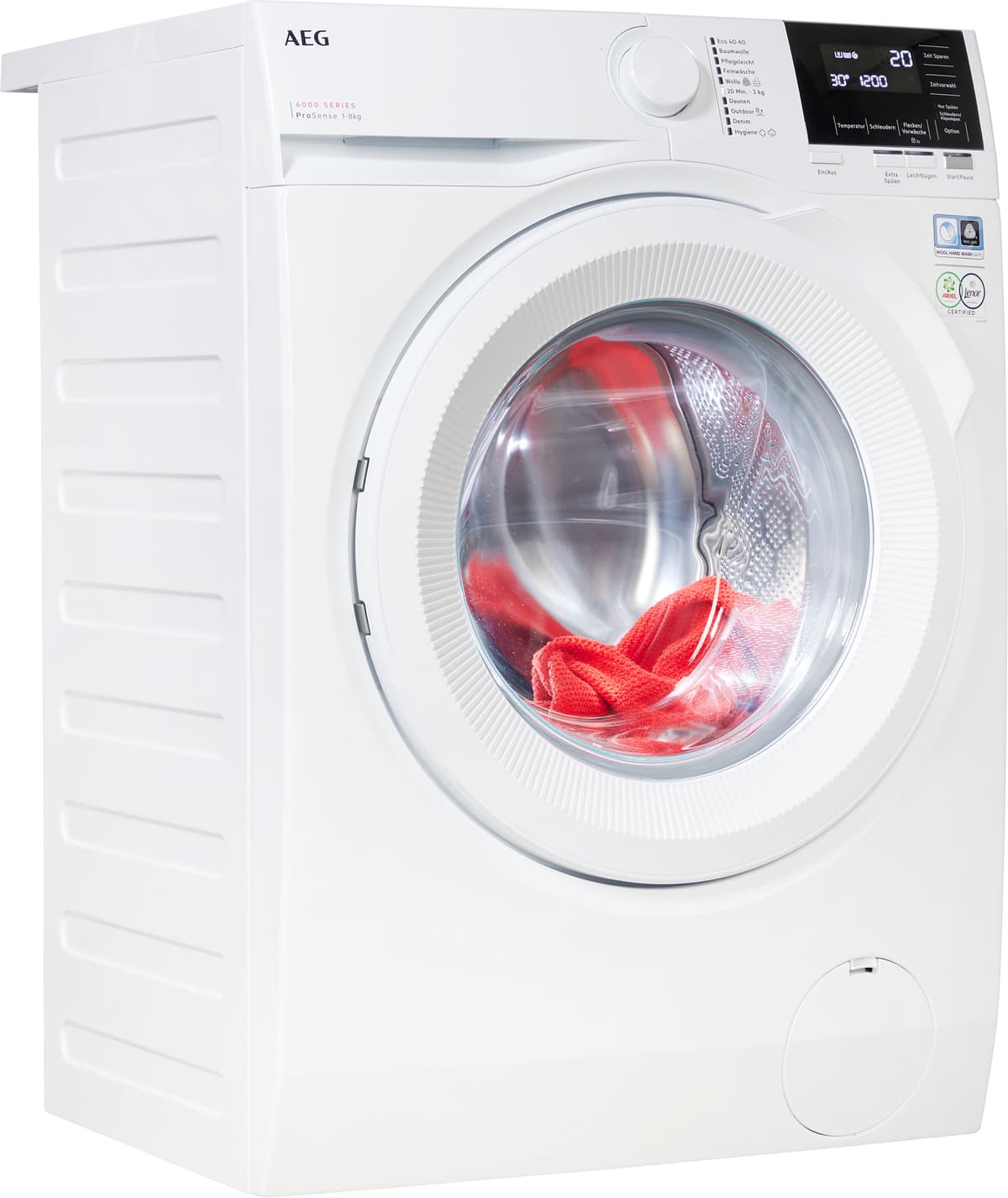 AEG Waschmaschine "LR6A648", Energieeffizienz: A, weiß, B:60cm H:85cm T:60cm, Waschmaschinen, Hygiene-Programm mit Dampf: Entfernt zuverlässig Viren und Bakterien, Waschmaschine